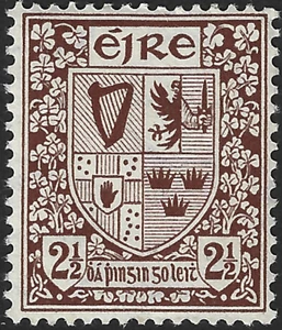 Irland Sg 115 21/2d 1941 rotbraun montiert postfrisch - Bild 1 von 2