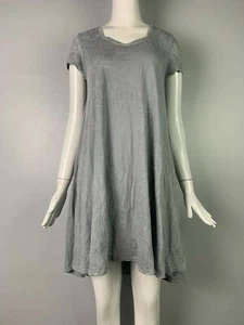 NWT Mododoc Womens Short Sleeve Hi-Lo Midi Dress Sterling Size XS - Picture 1 of 5