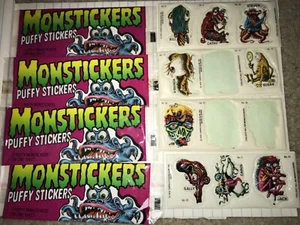 Monstickers geschwollene Aufkleber 1979 Topps 2+ geöffnete Packungen Monster seltenes Set! - Bild 1 von 2