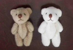1/12, Dolls House miniature 2x Teddy Bears / Teddies Set Nursery Toy Cot BN LGW - Picture 1 of 1