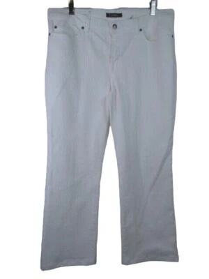 Pantalones de mezclilla para mujer David Kahn blancos talla 14 Lauren Foto 1 de 4