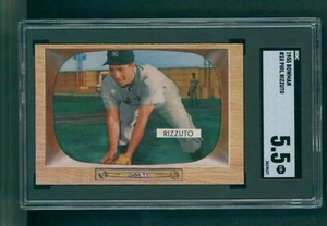 1955 Bowman Baseball Card - #10 Phil Rizzuto, SGC 5.5 EX+ - Picture 1 of 2