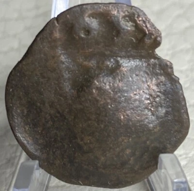 1655 Coin Maravedis Spanish Empire 368 Years Old Pirate Era Counterstamp Cob - Image 1 of 4