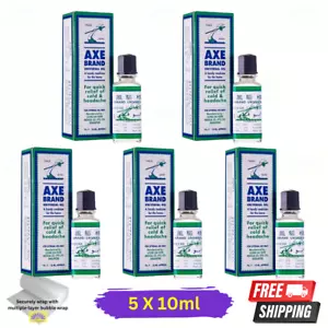 5 X Axe Brand Universal Oil 10ml For Cold Headache Stomachache Insect Bites - Picture 1 of 10