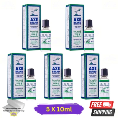 5 X Aceite Universal Marca Hacha 10 ml para Dolor de Cabeza Frío Dolor de Estómaga Picaduras de Insectos Foto 1 de 4