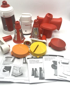 Tupperware Grate Master Set Cones, Countertop Shredder, FushionMaster Spiralizer - Picture 1 of 11