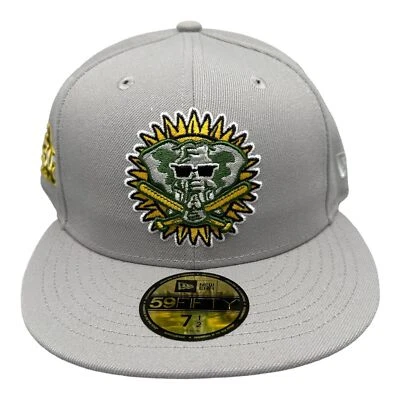 Oakland Athletics New Era 59Fifty 30 Aniversario Parche Sombrero Para Hombre Talla 7 1/2 Foto 1 de 4