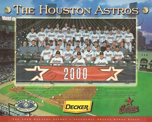 2000 HOUSTON ASTROS BASEBALL 8X10 TEAM PHOTO INAUGURAL SEASON ENRON FIELD - Picture 1 of 1