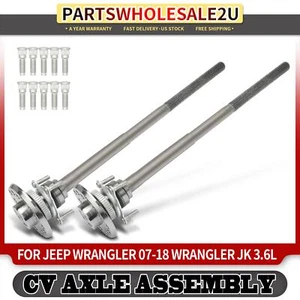 2x Rear Drive Axle Shaft for Jeep Wrangler 2007-2017 Wrangler JK 2018 3.6L 3.8L - Picture 1 of 8