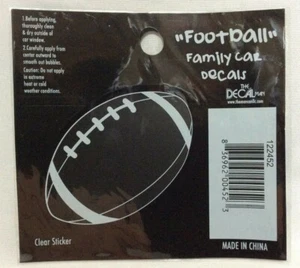 "FOOTBALL " Family Car Decal  White  3" x 2" - Imagen 1 de 1
