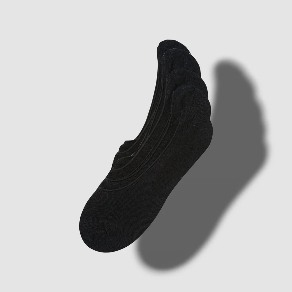 Perry Ellis Brown 4-pairs Shoe Sz 7-12 Men Casual Liner Socks Black C16