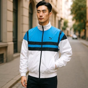 Puma Trainings-/Warm Upjacke Herren M/Full Zip/Fronttaschen/Langarm/Color-Block - Bild 1 von 12