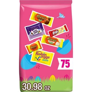 Hershey Verschiedene Geschmacksrichtungen, Ostern Süßigkeiten Großpackung Beutel, 30,98 Unzen (75 Stück) - Bild 1 von 7