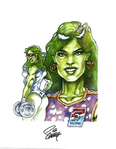 ORIGINAL COLOR ART PRINT of SHE HULK by JOHN "SMITTY" SMITH * - Picture 1 of 1