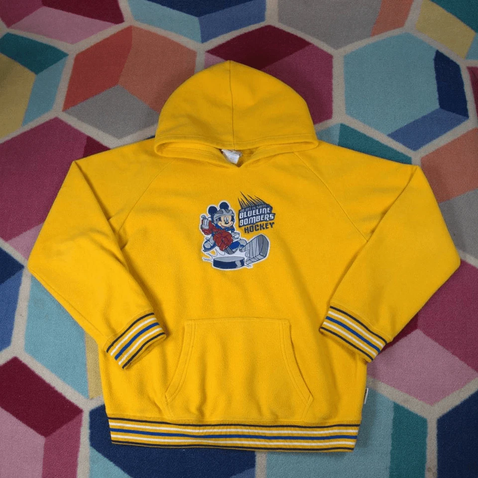 Disney Mickey Mouse Blueline Bombers Hockey Sudadera con Capucha Talla L 20 x 24 Foto 1 de 4