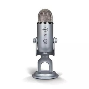 Micrófono USB Yeti azul micrófono plateado muy bueno - Imagen 1 de 3