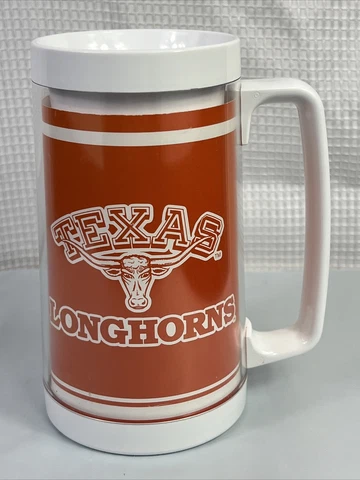 Vintage Texas Longhorns Thermo Serv Mug 1970’s 1980’s Texas Longhorns Austin TX Cover