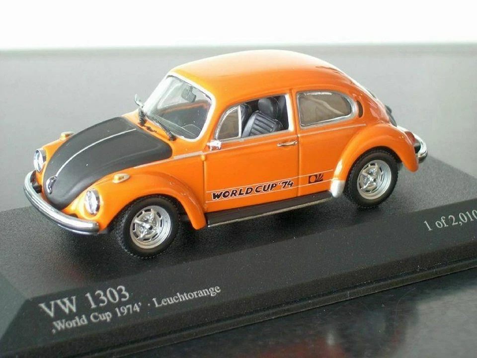 Volkswagen VW Käfer 1303 World Cup 74 Minichamps 1:43 Arancio Brillante - Immagine 1 di 1