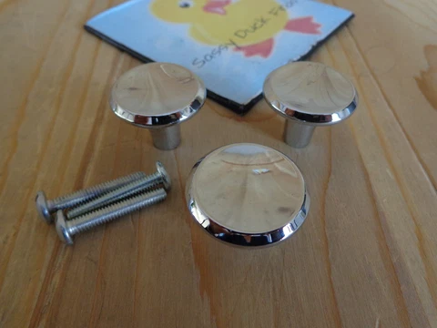 DRAWER KNOBS Set of 3 Silver Nickel Amerock 551-1 Concaved Cabinet Handles Cover