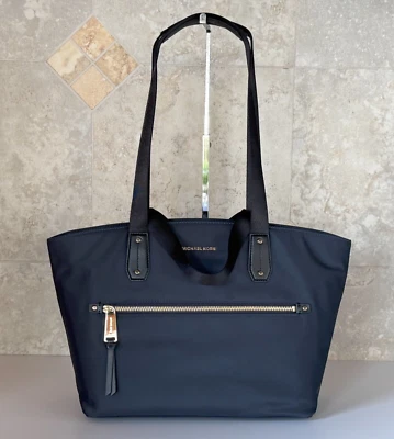 MICHAEL KORS POLLY MEDIUM CARRYALL TOTE SHOULDER BAG DARK NAVY ADMIRAL - Image 1 of 4