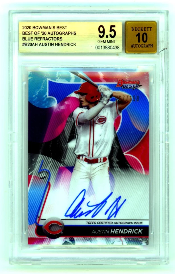 Austin Hendrick 2020 Bowman's Best of 2020 Signed Auto Rookie RC /150 BGS 9.5 10 - Image 1 of 1