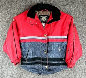 Descente Women's Red & Black Size 12 Ski Snowboard Insulated Jacket Coat Vintage - Picture 1 of 12