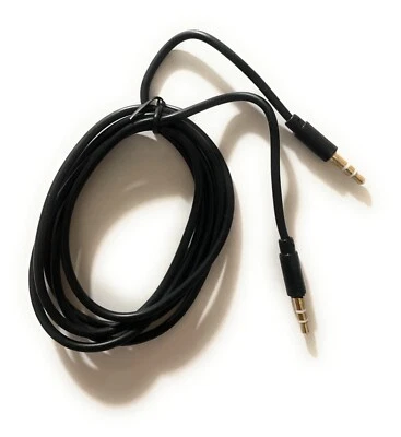 Black Color 3.5mm Stereo Male to Male Mini Jack Port Extension Audio Aux Cable - Image 1 of 2