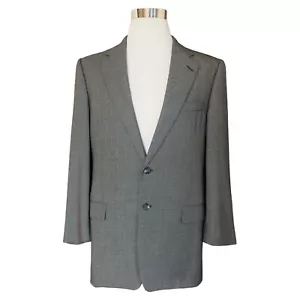 Hickey Freeman Men’s 41L Oakbrook Black White Wool 2 PC Suit 36x30 EUC - Picture 1 of 12