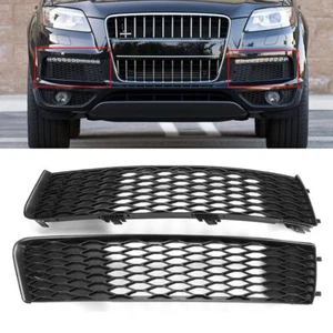 2PCS Front Bumper Fog Light Grille Grill Cover For AUDI Q7 S Line 4-Dr 2010-2015 - Picture 1 of 11