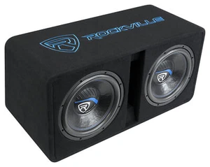 Rockville DV12K52 Dual 12" K5 2800w Car Subwoofers+Vented Sub Enclosure Box/2Ohm - Picture 1 of 7