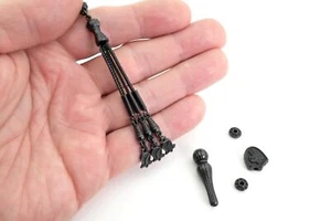 Black coating Metal tassel, imam, triangle, stopper set making a Tasbih 824017 - Picture 1 of 2