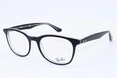 NEW RAY-BAN RB 5356 2034 BLACK CLEAR AUTHENTIC FRAMES EYEGLASSES 52-19