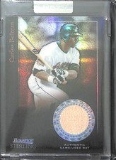 2004 Bowman Sterling Uncirculated Black Refractor Relic #BS-CIB Carlos Beltran