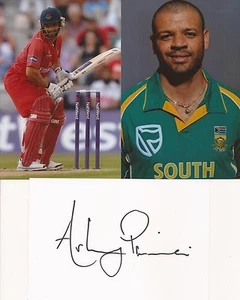 SOUTH AFRICA & LANCASHIRE: ASHWELL PRINCE SIGNED 6x4 WHTECRD+UNSIGNED PHOTOS+COA - Picture 1 of 1