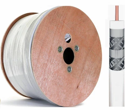 [1461/5] 500 m 135db Sat Koax Koaxial Kabel Stahl-Kupfer UHD 8K Antennen Cable - Bild 1 von 2