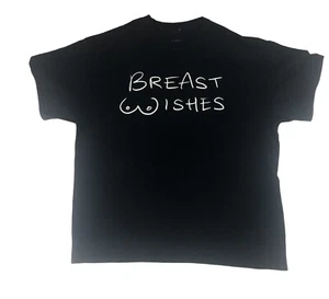 Linda Finegold A-holes Live Forever Breast Wishes Men's Black T Shirt XL - Picture 1 of 5