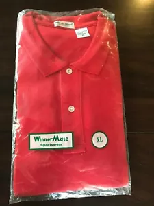 Men's Size XL Red WinnerMate Sportswear Short Sleeve Polo - Picture 1 of 3