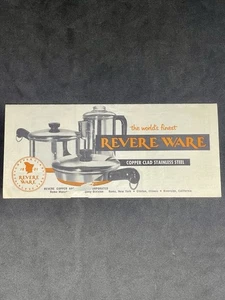 Catálogo Revere Ware Vintage Años 50 Folleto Revere Ware Lista de Precios Efímero - Imagen 1 de 8