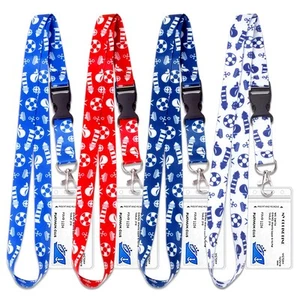 Cruise Lanyard for Ship Cards, 4 Pack Waterproof Cruise Lanyard with Detachab... - Picture 1 of 7