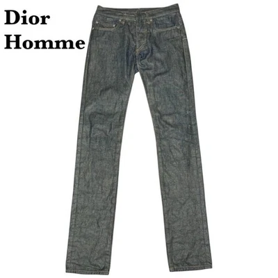 Calça jeans fina Dior Homme Hedi Coat, tamanho 26, masculina #PC7I76 - Imagem 1 de 4