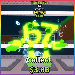 67 / Six Seven RADIOACTIVE ☢️ VERY RARE ✅  Steal a Brainrot🔥ROBLOX - Picture 1 of 1