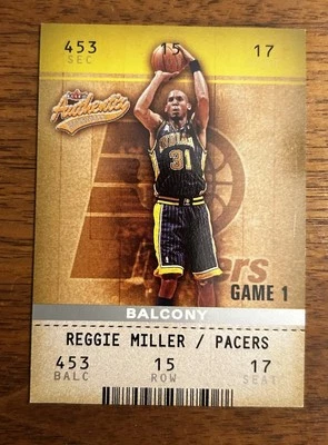 2002-03 Fleer Authentix Balcony /250 Reggie Miller #98 HOF - Image 1 of 2