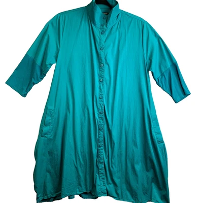 Vestido túnica Stella Carakasi Tiburón Icono talla M Turquesa Lagenlook Boho de gran tamaño Foto 1 de 4