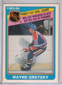 1984-85 OPC O-Pee-Chee NHL hockey Wayne Gretzky PPG Leader card #383 NM OILERS - Bild 1 von 2