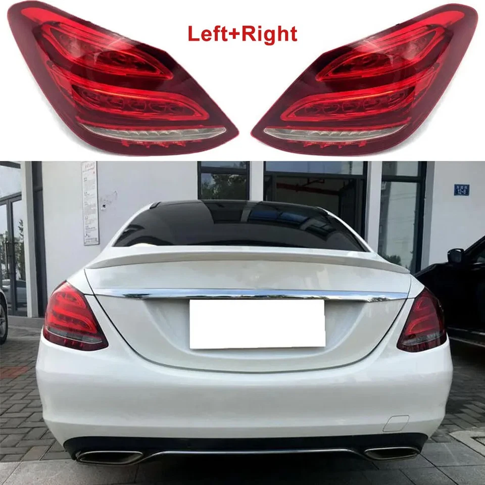 2X LED Tail Light For Mercedes Benz W205 2015-2018 Brake Lamp Red Light ASSEMBLY - Image 1 of 4