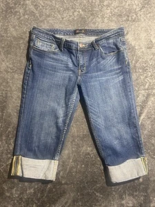 Seven 7 Women Cropped Jeans Capris size 12 Blue - Picture 1 of 11