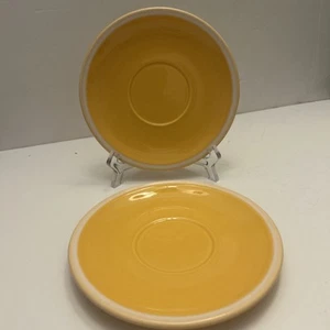 Poppy Trail By Metlox California Set Of Two Cup Saucers Style 374 Made In USA 6” - Picture 1 of 5