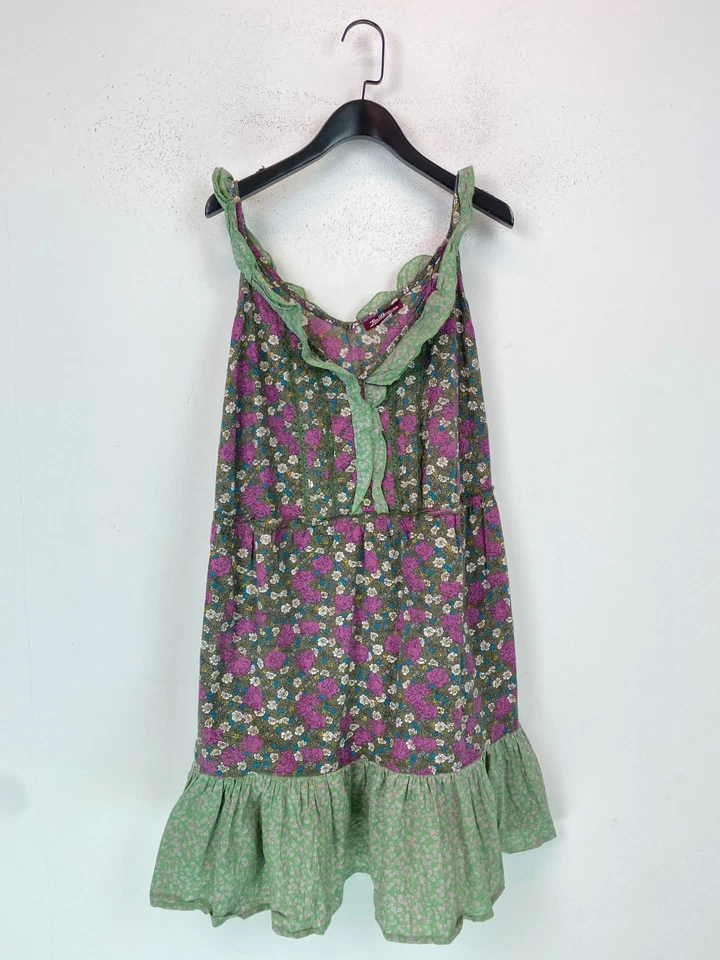 Joe Browns Multicolor Floral Corto Solero Sin Mangas Corbata Cintura Reino Unido 26 Foto 1 de 4