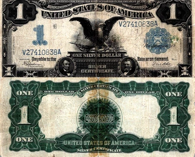 Certificado de plata 1899 $1 Black Eagle Speelman blanco Fr. 236 FINO Foto 1 de 2