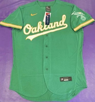 Camiseta deportiva Nike Elite auténtica Oakland Athletics A’s Kelly verde alternativa 48 nueva con etiquetas Foto 1 de 4